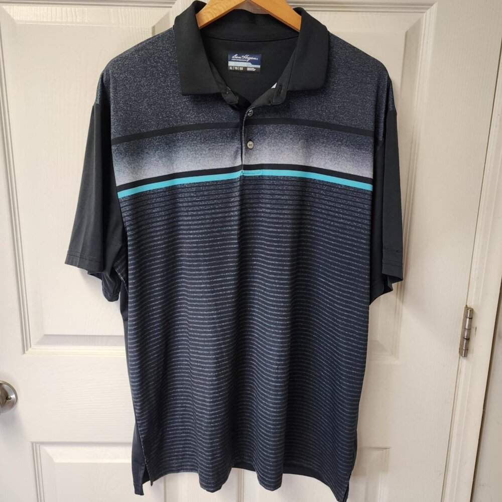 Ben Hogan Performance Mens gradiant chest stripe golf polo shirt size X-Large